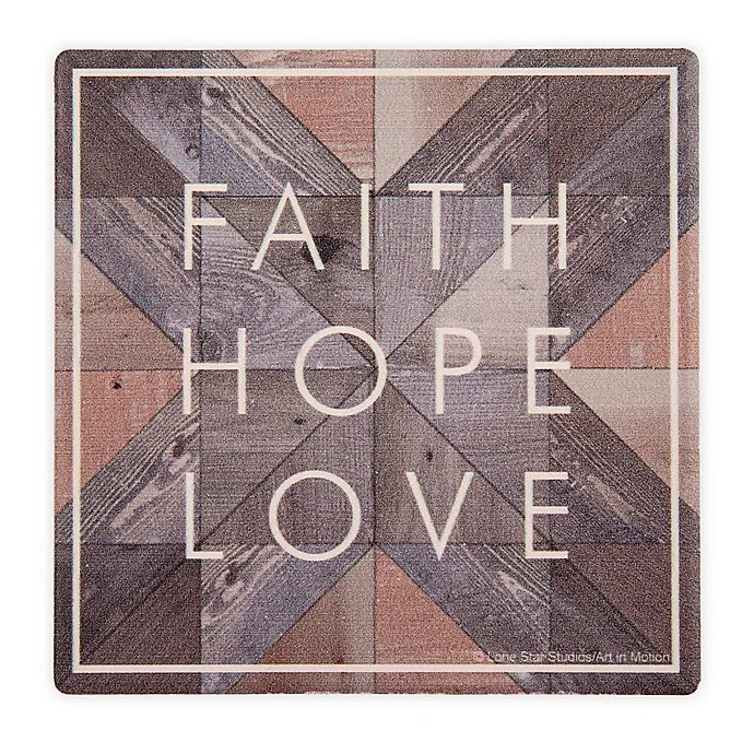 slide 1 of 1, Thirstystone Faith, Hope, Love'' Coasters'', 4 ct