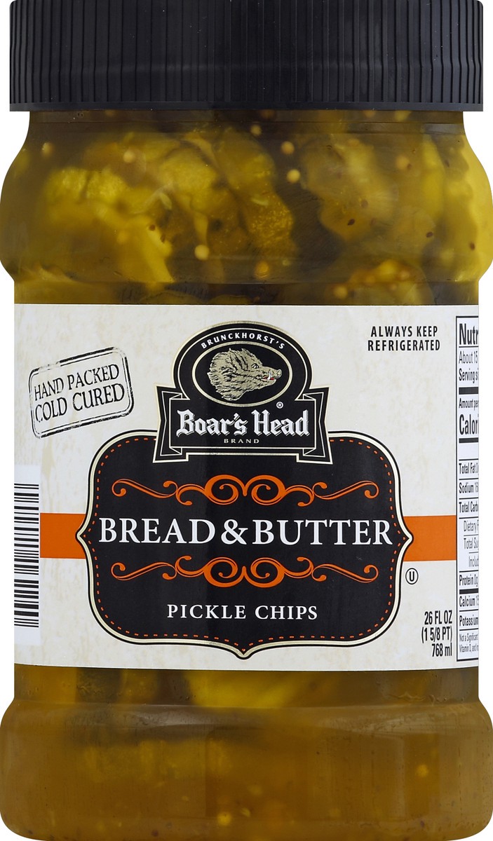 slide 5 of 7, Boar's Head Bread & Butter Pickle Chips, 26 fl oz