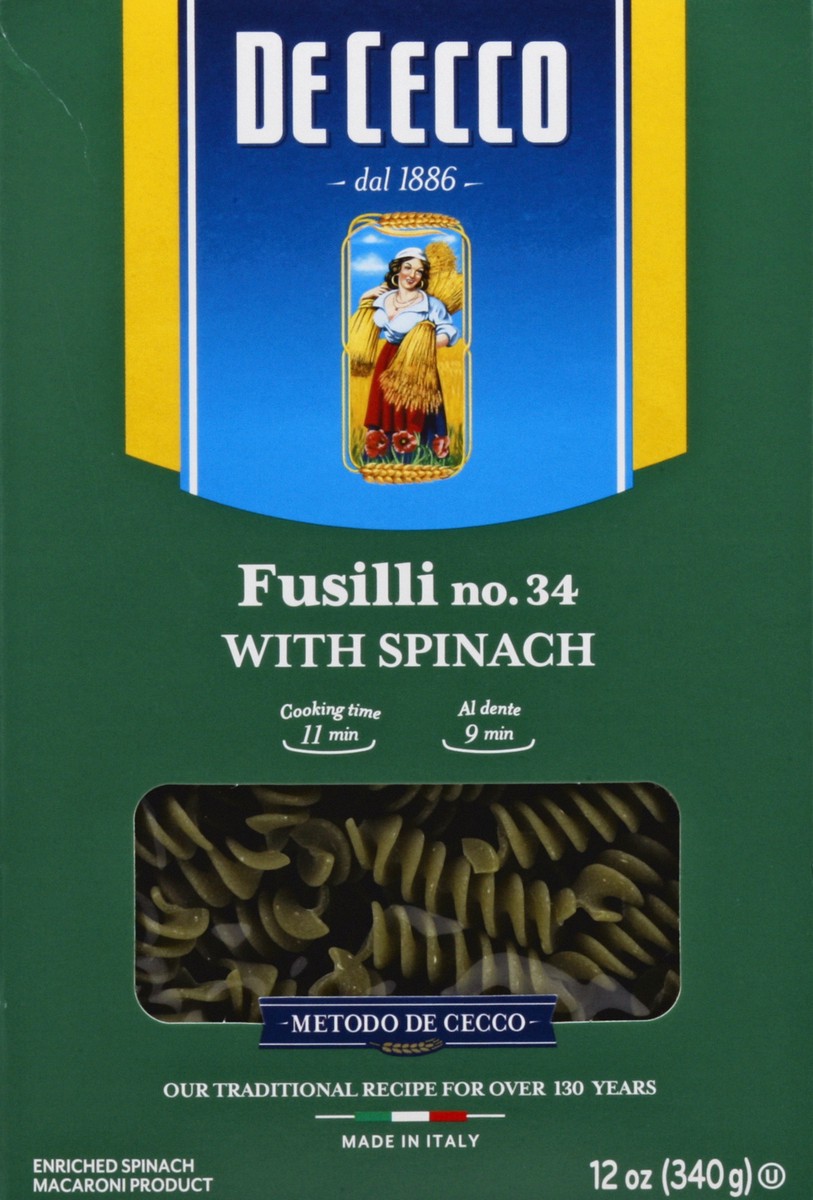 slide 6 of 6, De Cecco Fusilli 12 oz, 12 oz