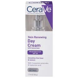 CeraVe Broad Spectrum SPF 30 Skin Renewing Day Cream With Sunscreen 1.76 oz