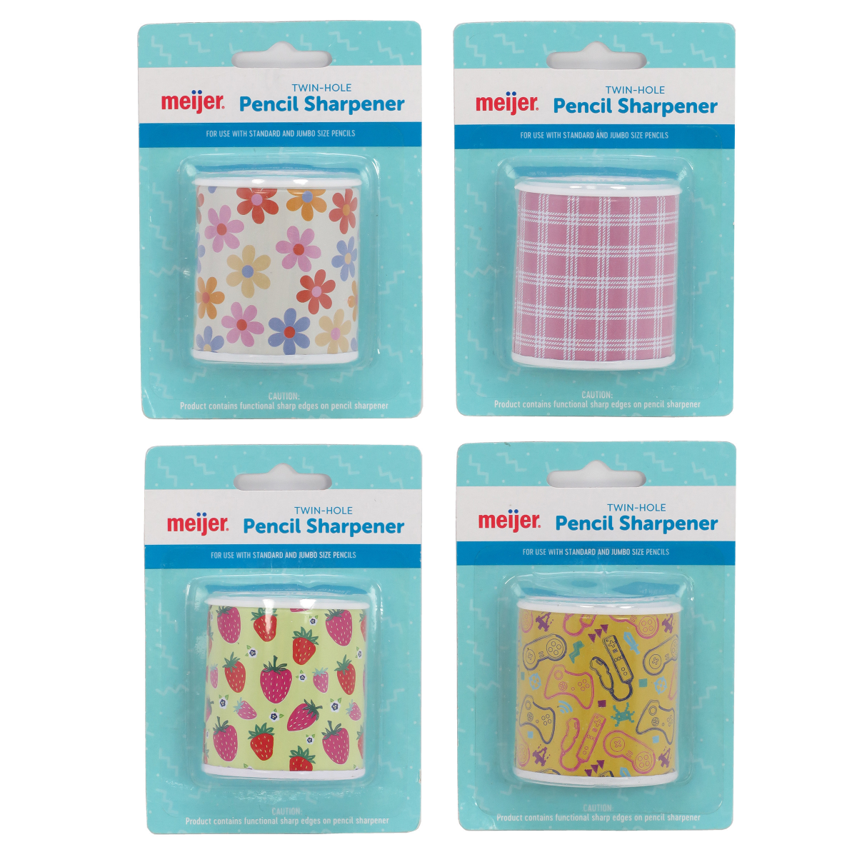 slide 1 of 1, Meijer 2 Hole Metal Pencil Sharpener, 4.75X3.35 