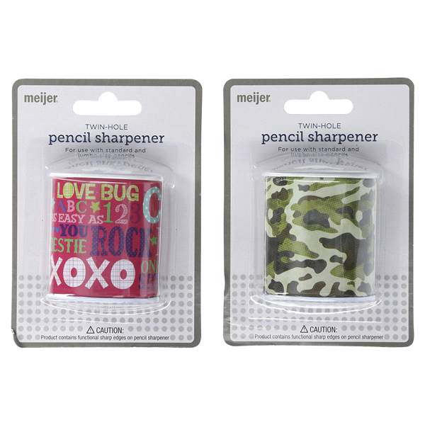 slide 1 of 1, Meijer 2 Hole Metal Pencil Sharpener, 4.75X3.35 