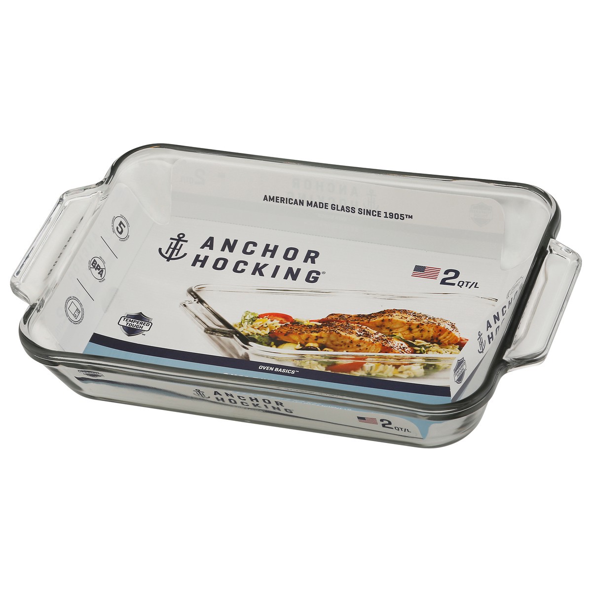 slide 3 of 9, Anchor Hocking Oven Basics 2 Quart Baking Dish 1 ea, 1 ct