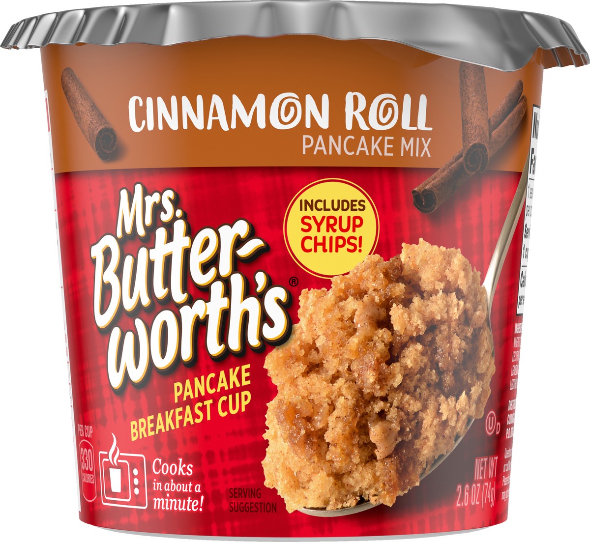 slide 5 of 9, Mrs. Butterworth's Cinnamon Roll Pancake Mix 2.6 oz, 2.6 oz