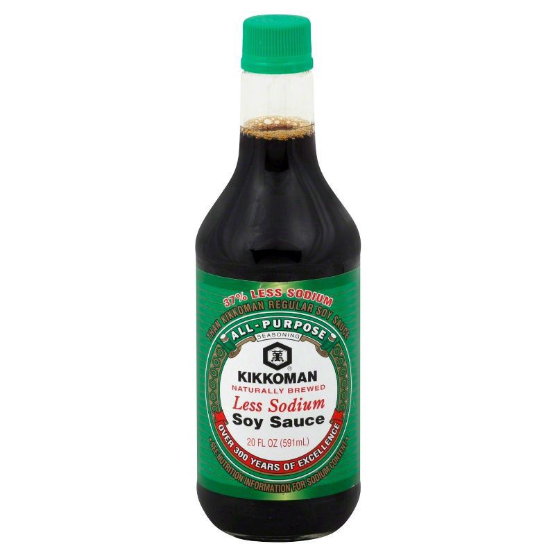 slide 1 of 11, Kikkoman Less Sodium Soy Sauce 20 fl oz, 20 oz