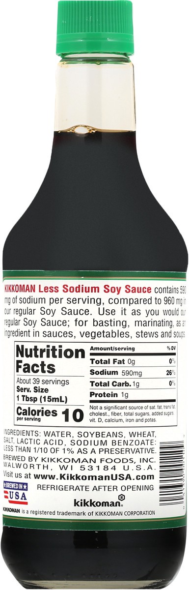 slide 8 of 11, Kikkoman Less Sodium Soy Sauce 20 fl oz, 20 oz