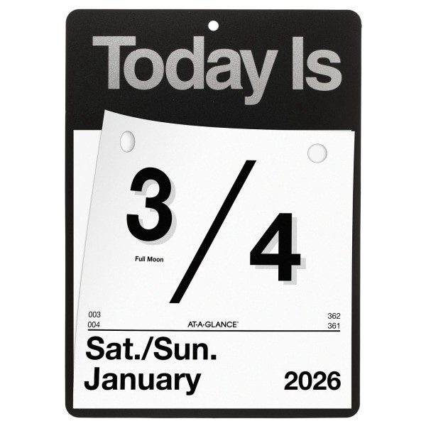 slide 4 of 7, AT-A-GLANCE® 2026 “Today Is"" Daily Wall Calendar, Small, 6"" x 6"", 1 ct