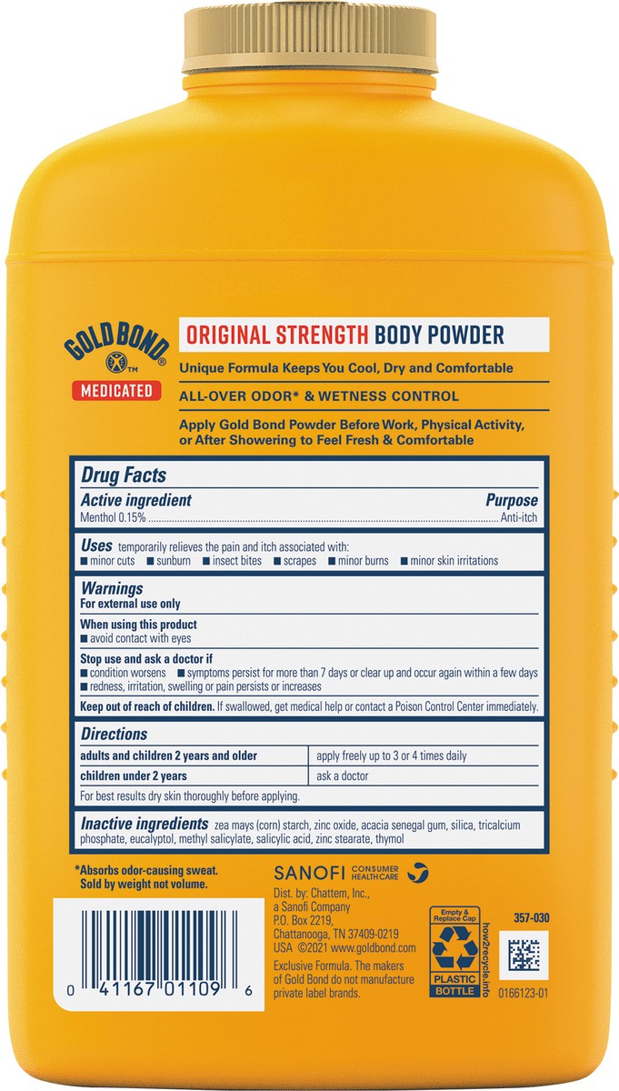 slide 2 of 6, Gold Bond Medicated Original Strength Body Powder 10 oz., 10 oz