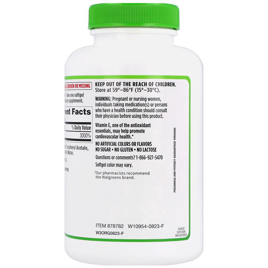 slide 5 of 5, Walgreens E 450 mg (1000 IU) Softgels, 100 ct