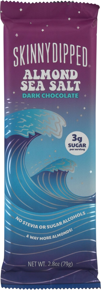 slide 7 of 9, SkinnyDipped Almond Sea Salt Dark Chocolate 2.8 oz, 2.8 oz