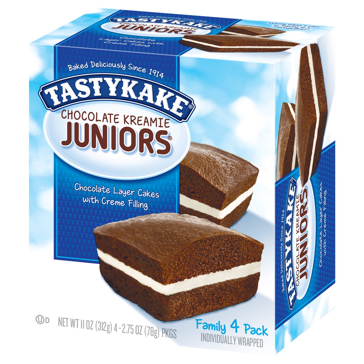 slide 8 of 8, Tastykake Juniors Chocolate Kreamie Family 4 Pack 4 - 2.75 oz Packs, 11 oz