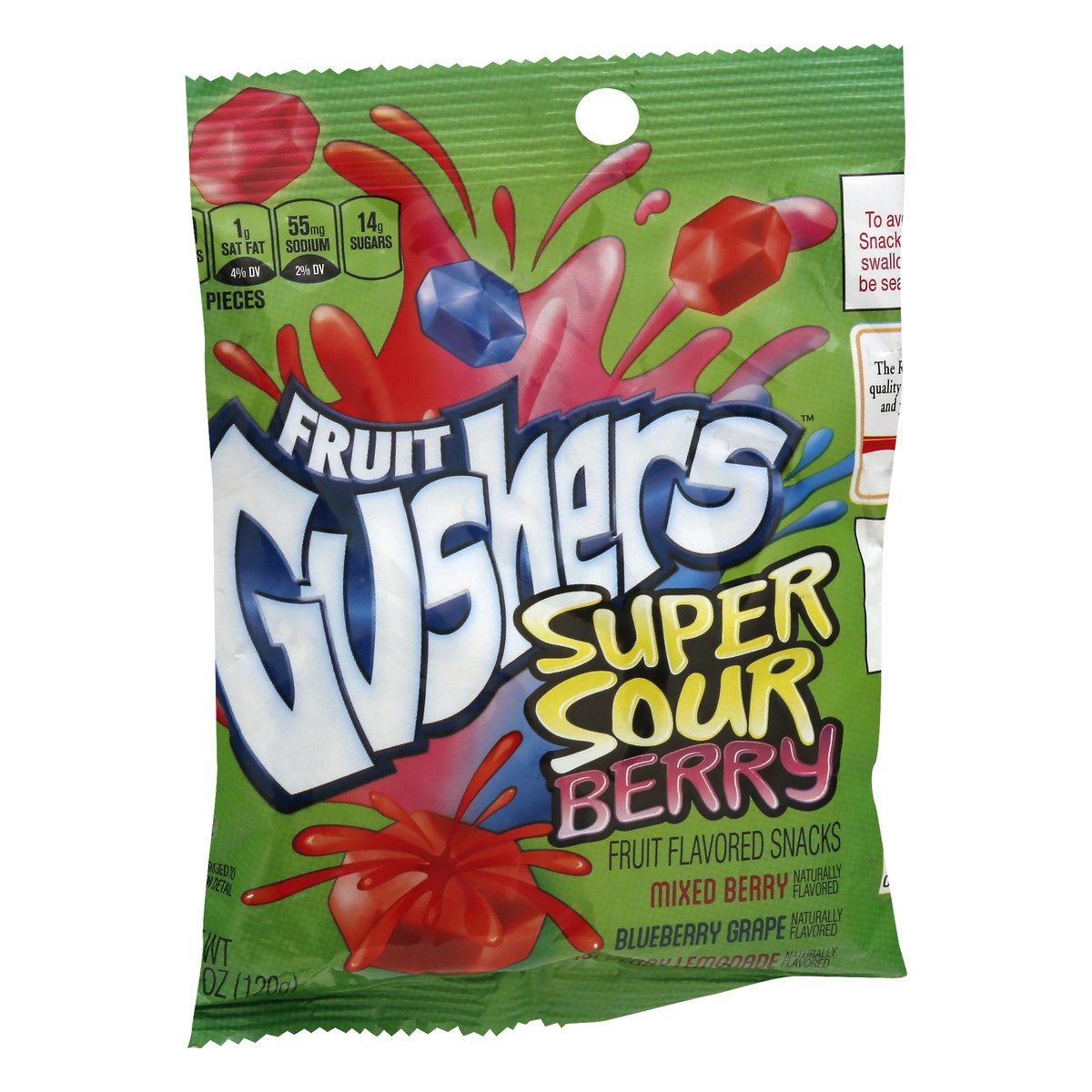 slide 6 of 10, Fruit Gushers Super Sour Berry Fruit Flavored Snacks 4.25oz pouch, 4.25 oz