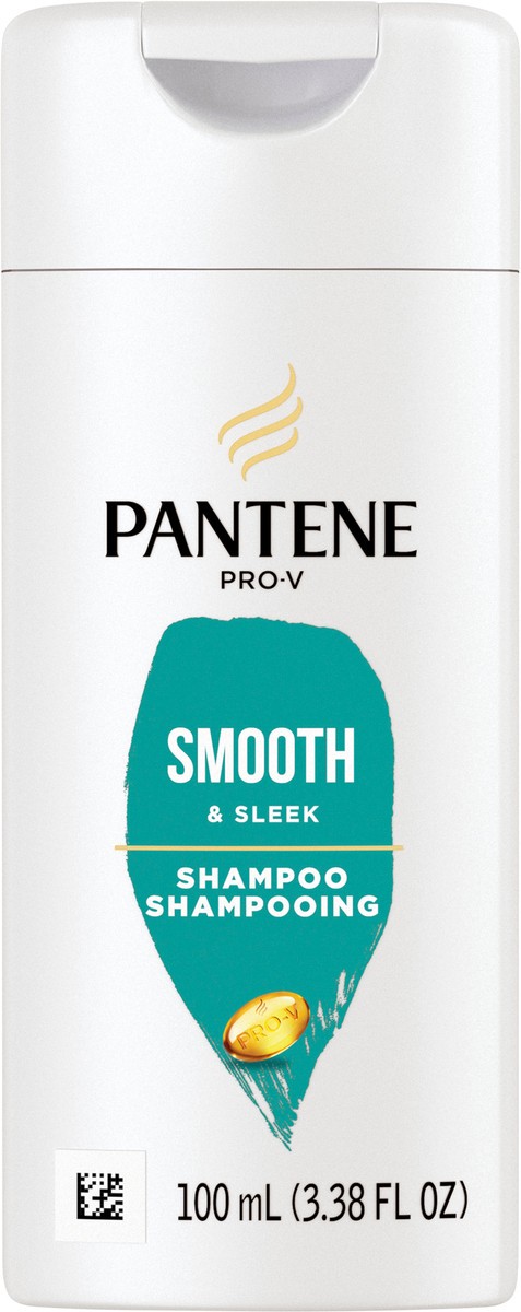 slide 4 of 7, PANTENE PRO-V Smooth & Sleek Shampoo, 3.38 oz, 3.38 fl oz