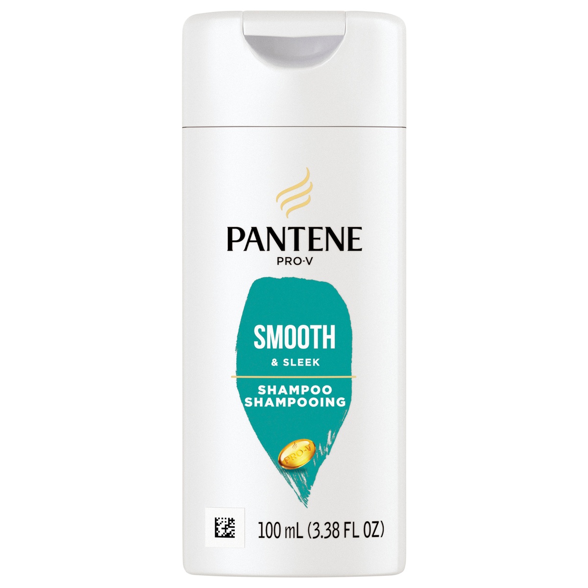 slide 1 of 1, PANTENE PRO-V Smooth & Sleek Shampoo, 3.38 oz, 3.38 fl oz