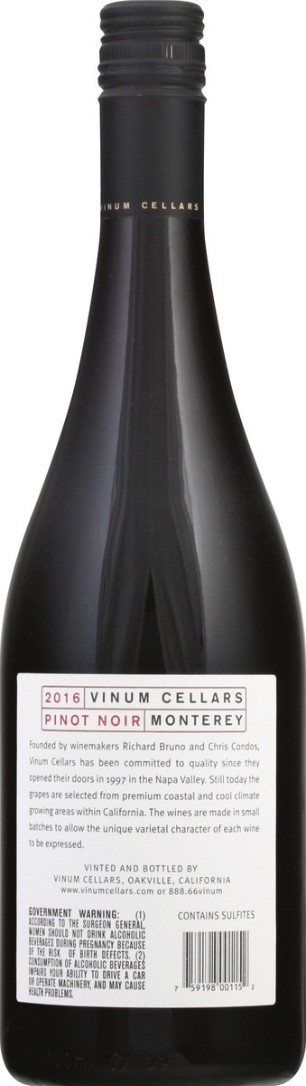 slide 5 of 9, Vinum Cellars Pinot Noir, 25.36 fl oz