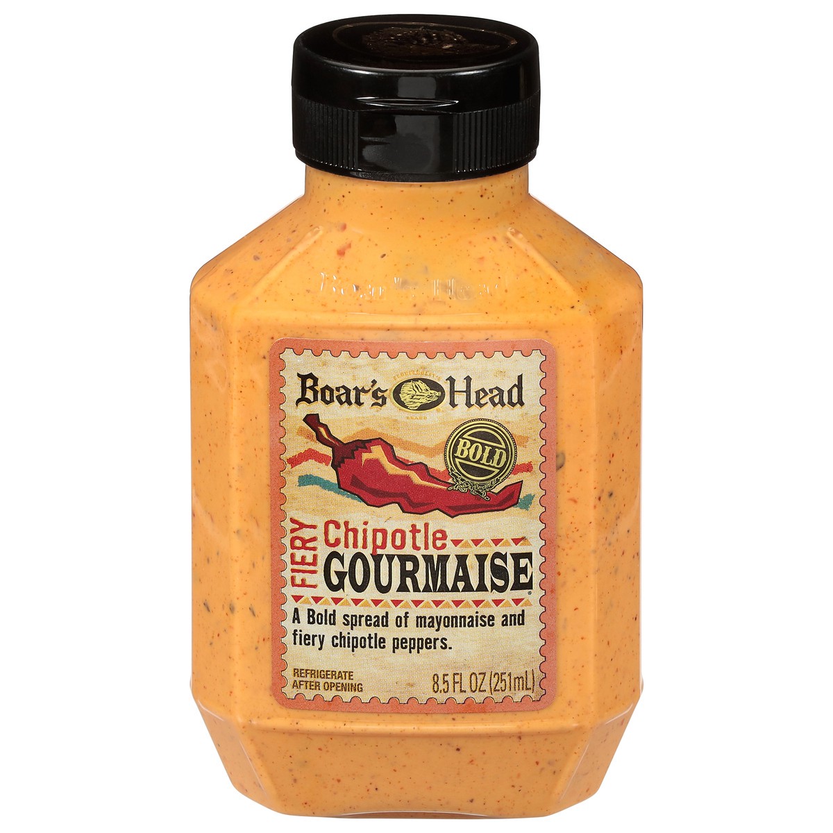 slide 1 of 9, Boar's Head Fiery Chipotle Gourmaise Spread, 8.5 oz