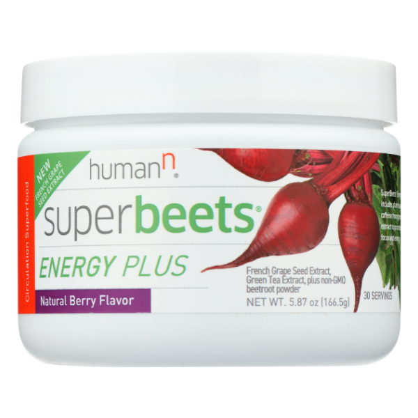 slide 1 of 1, SuperBeets Humann Energy Plus Natural Berry Flavor Beetroot Powder 5.87 oz, 1 ct