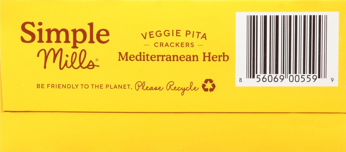 slide 4 of 13, Simple Mills Mediterranean Herb Veggie Pita Crackers, 1 ct