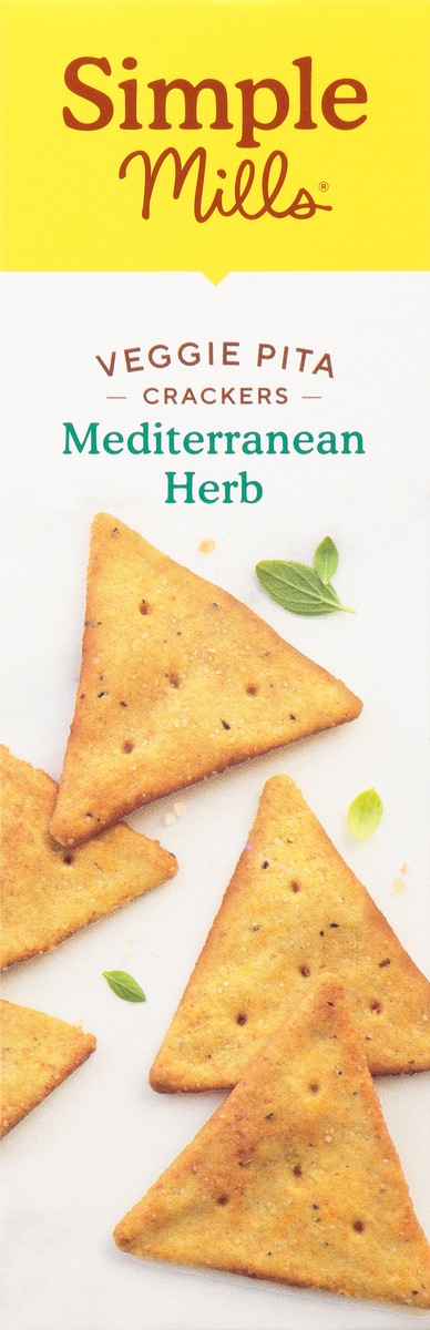 slide 8 of 13, Simple Mills Mediterranean Herb Veggie Pita Crackers, 1 ct