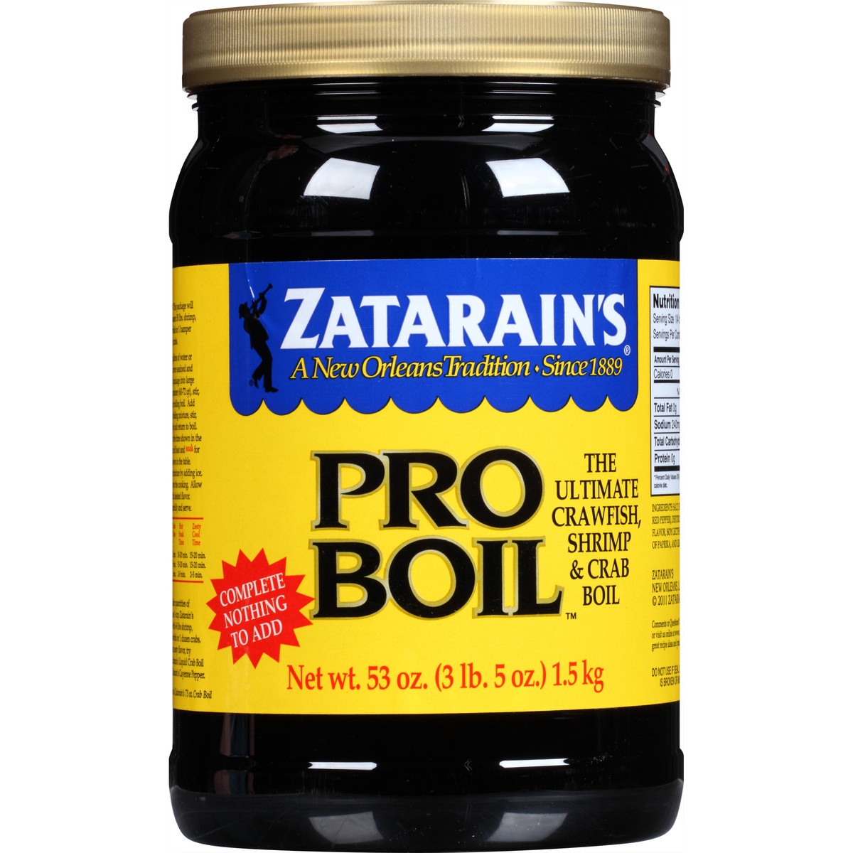 slide 4 of 7, Zatarain's Crab Boil Seasoning - Pro-Boil, 53 oz