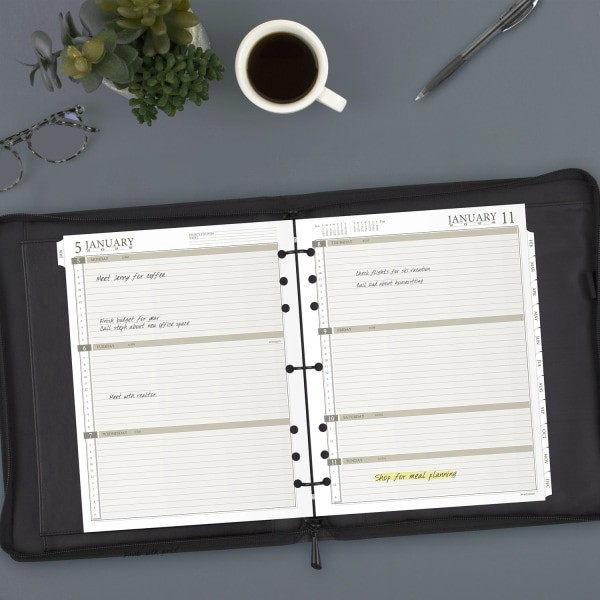 slide 3 of 5, AT-A-GLANCE® 2026 Weekly Planner Refill, Loose Leaf, Folio Size, 8 1/2"" x 11"", 1 ct