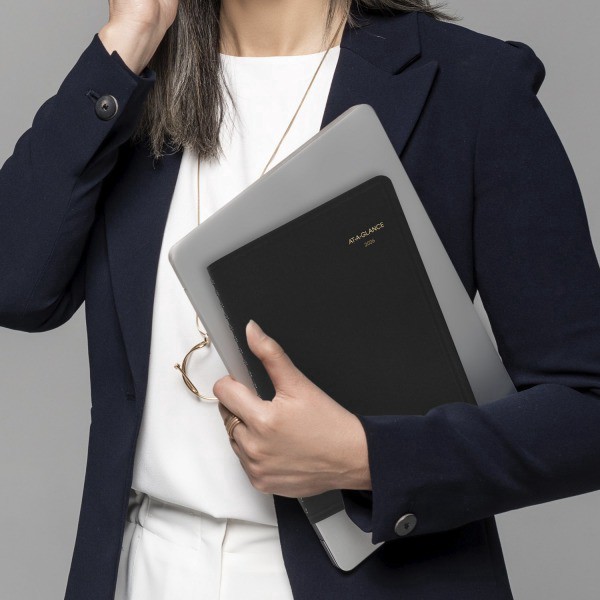 slide 3 of 8, AT-A-GLANCE® 2026 Four Person Daily Appointment Book, Black, Large, 8"" x 11"", 1 ct