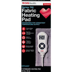slide 1 of 1, CVS Health Fabric Heating Pad, Series 700, 1 ct