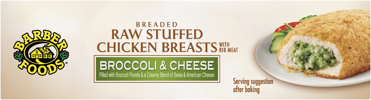 slide 5 of 7, Barber Foods Stuffed Chicken Breasts Broccoli Cheese, 2 Count (Frozen), 283.50 g