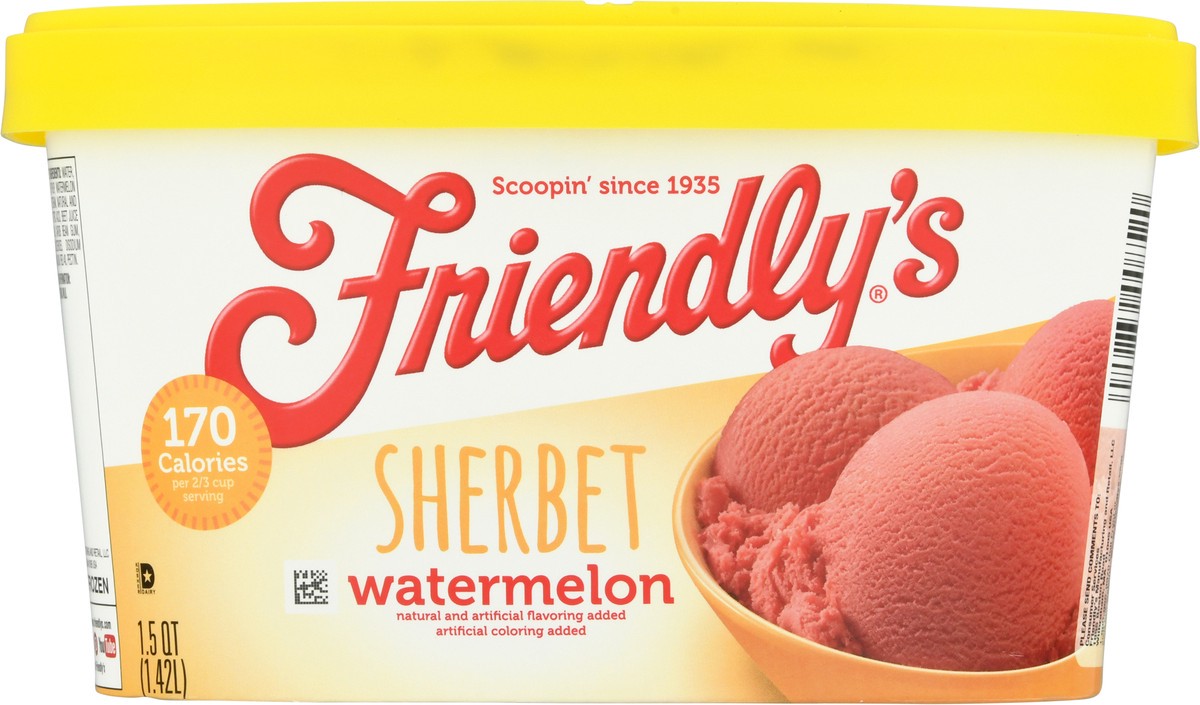 slide 2 of 13, Friendly's Watermelon Sherbet 1.5 qt, 1.5 qt