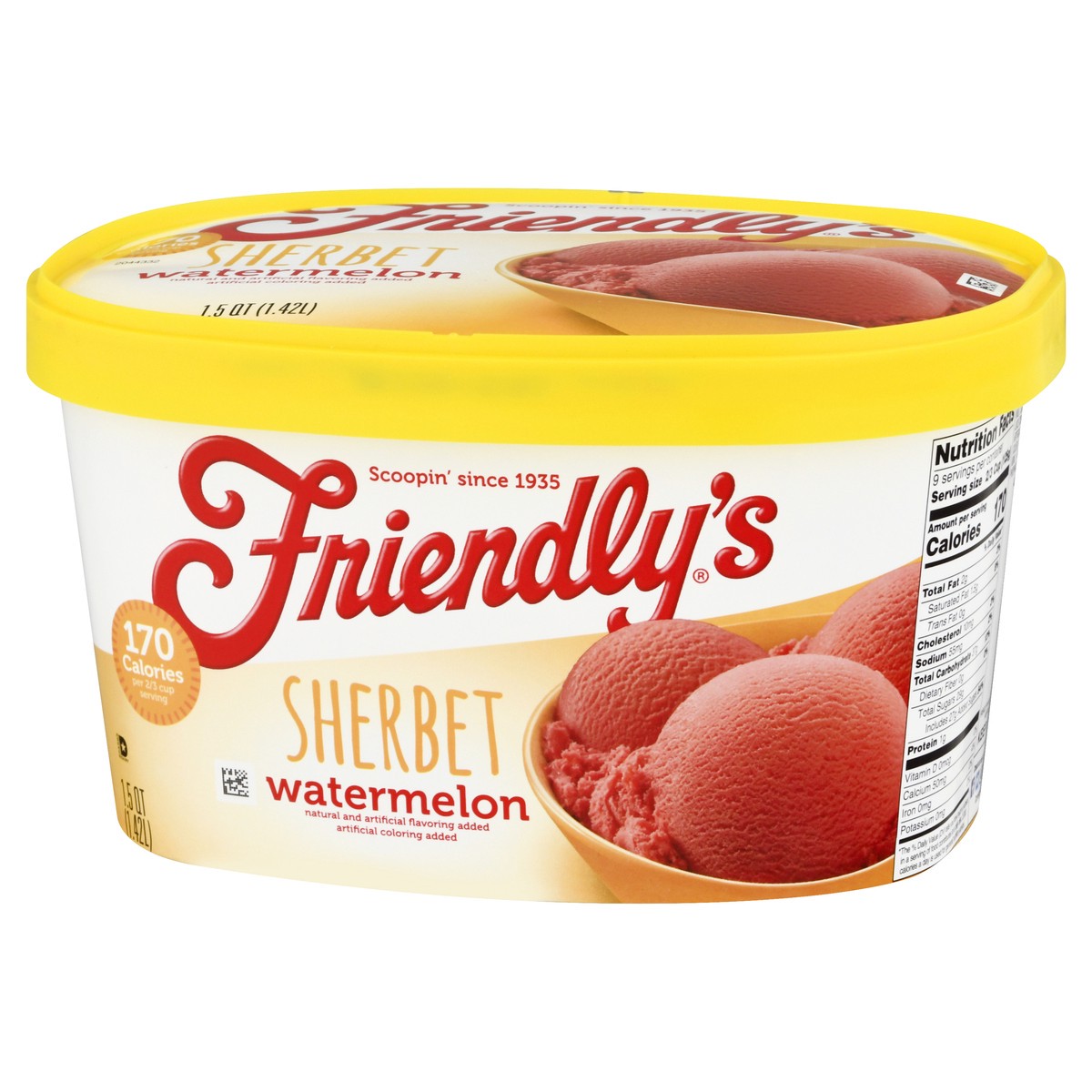 slide 4 of 13, Friendly's Watermelon Sherbet 1.5 qt, 1.5 qt