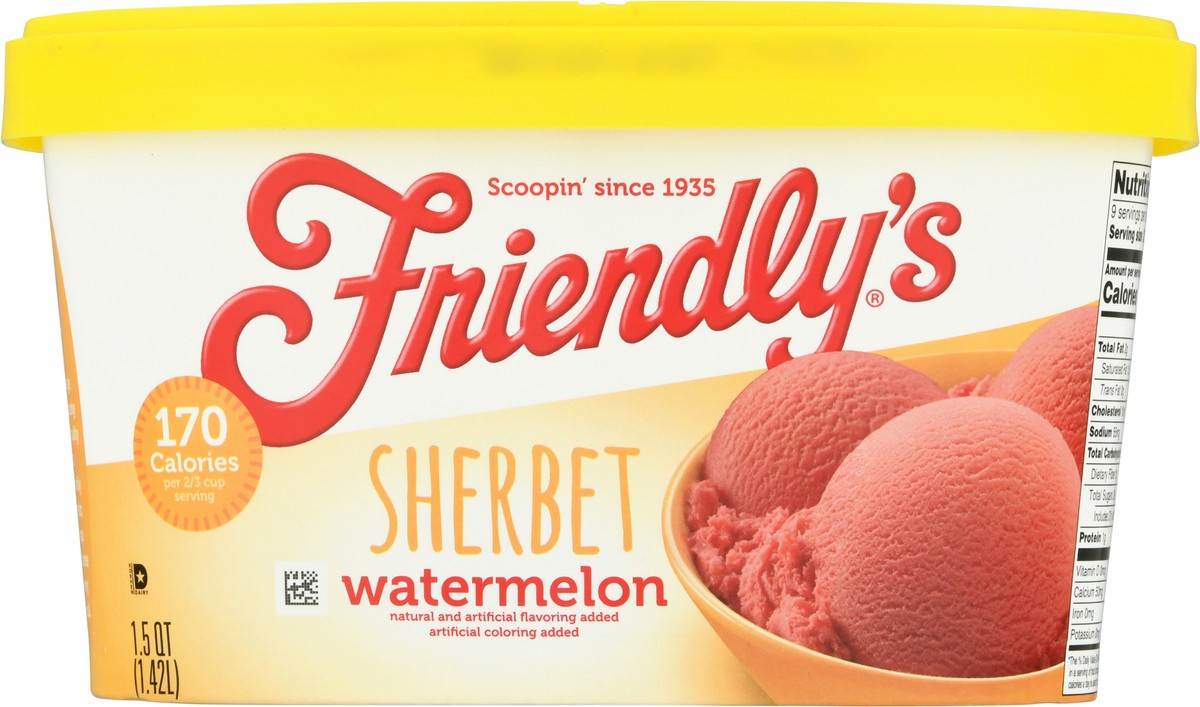 slide 8 of 13, Friendly's Watermelon Sherbet 1.5 qt, 1.5 qt