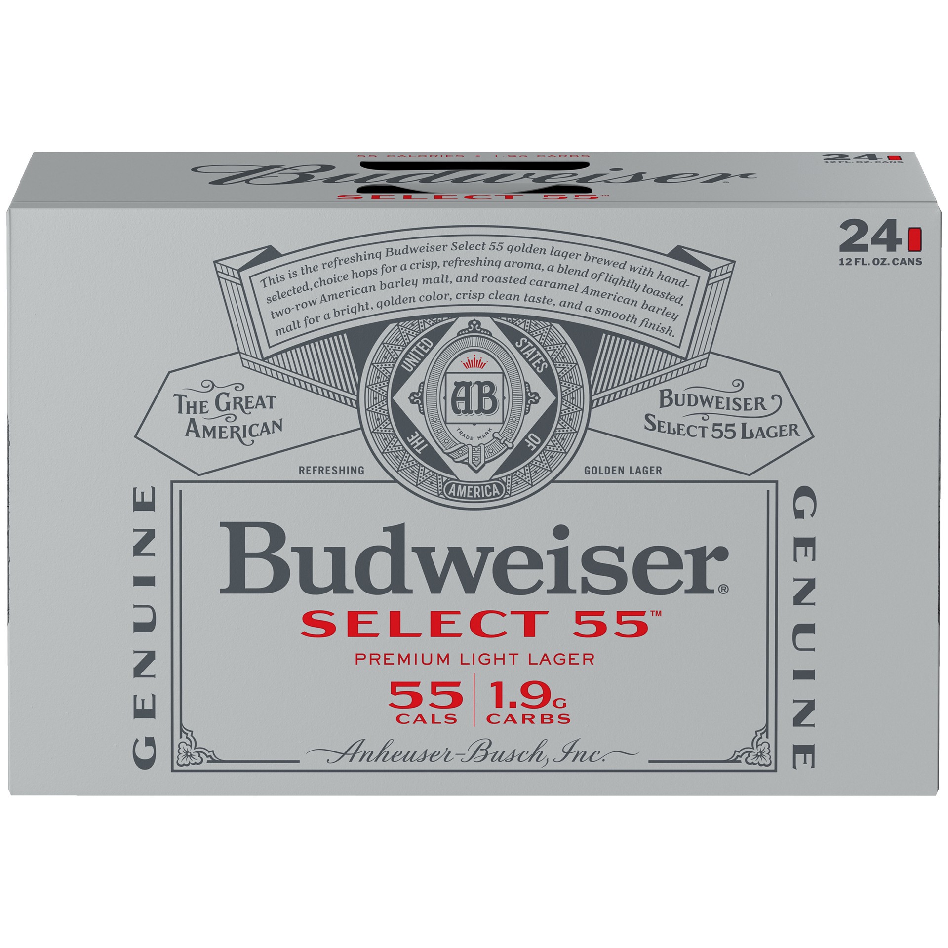 slide 4 of 5, Budweiser Select 55 Golden Lager Beer 24 ea, 24 ct