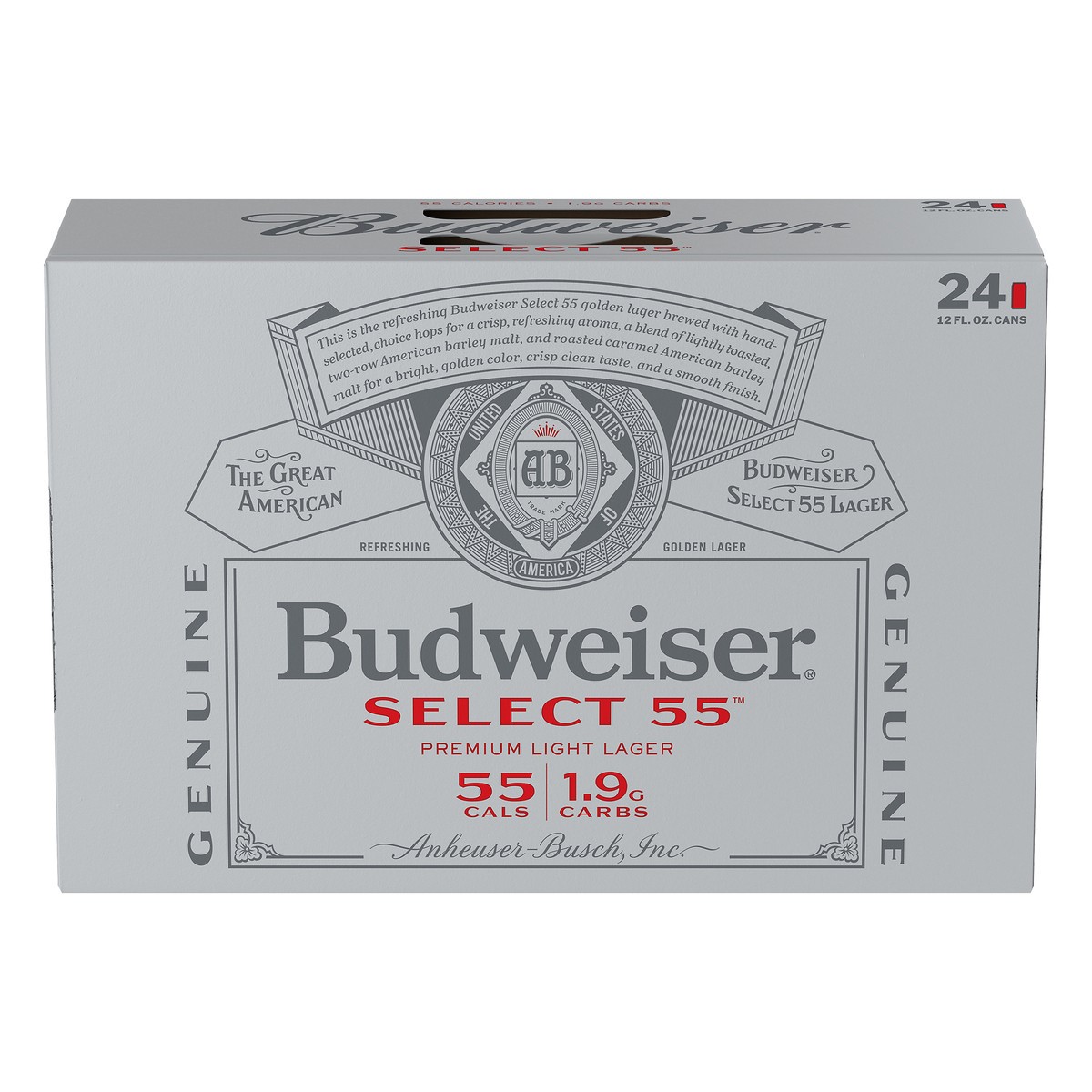 slide 1 of 5, Budweiser Select 55 Golden Lager Beer 24 ea, 24 ct