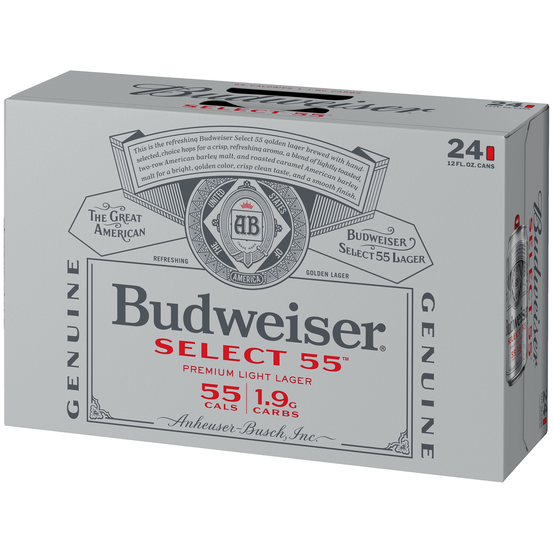 slide 3 of 5, Budweiser Select 55 Golden Lager Beer 24 ea, 24 ct