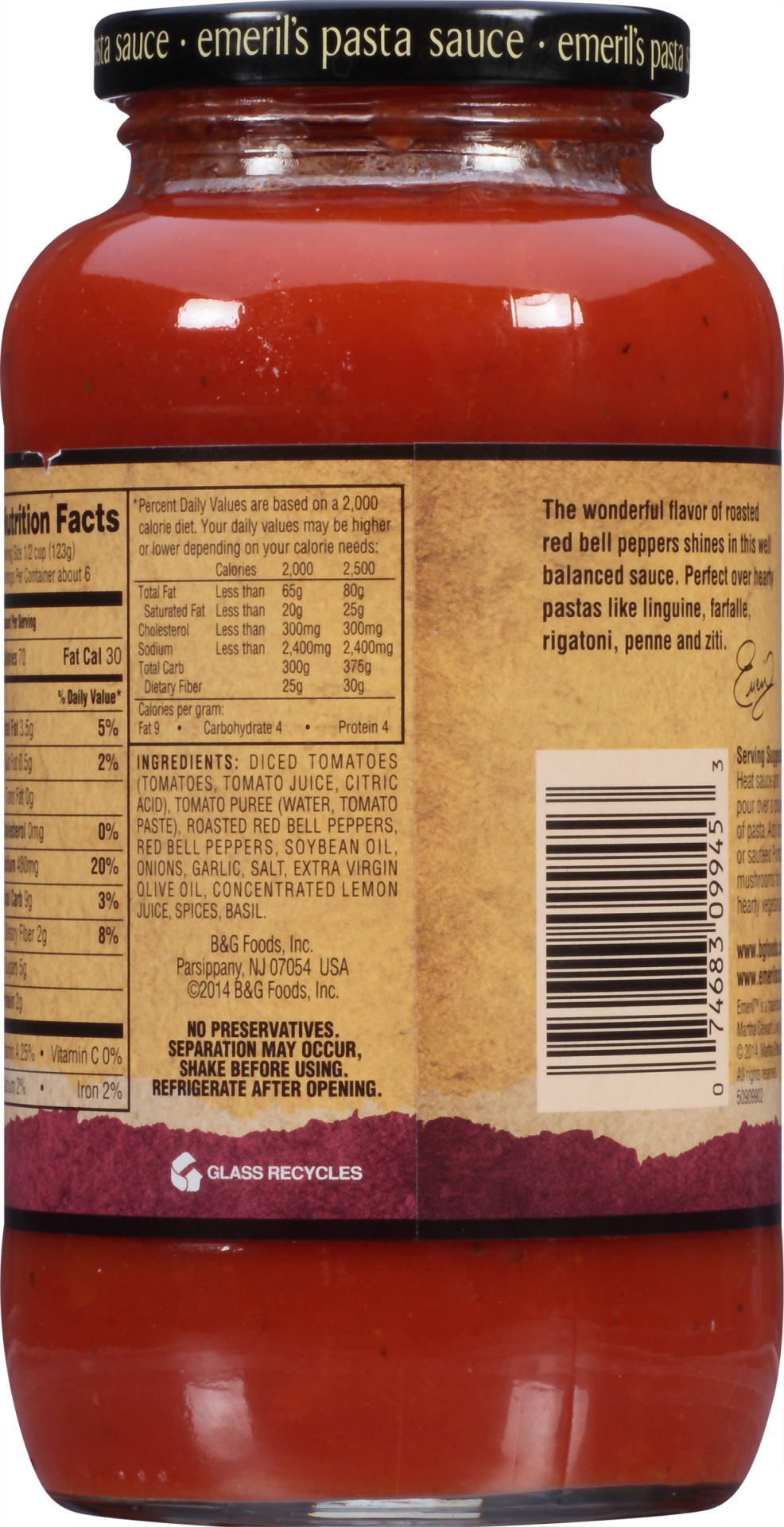 Emeril's Roasted Red Pepper Sauce 25 oz | Shipt