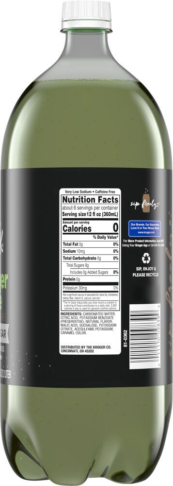 slide 2 of 4, Big K Caffeine Free Zero Sugar Ginger Ale Soda - 2 liter, 2 liter