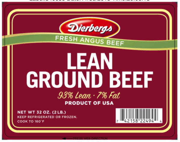 slide 1 of 1, Dierbergs Extra Lean 93/7 Ground Beef, 2 lb