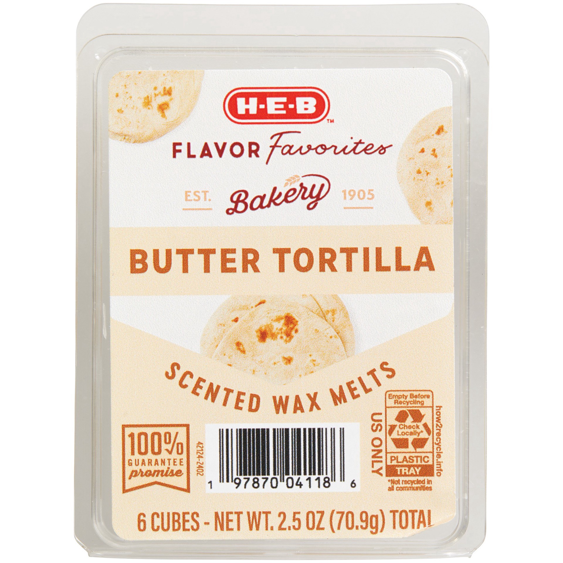 slide 1 of 1, H-E-B Flavor Favorites Butter Tortilla Scented Wax Melts, 2.5 oz