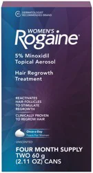 Rogaine Women's Rogaine 5% Minoxidil Foam, Unscented, 4-Month Supply
