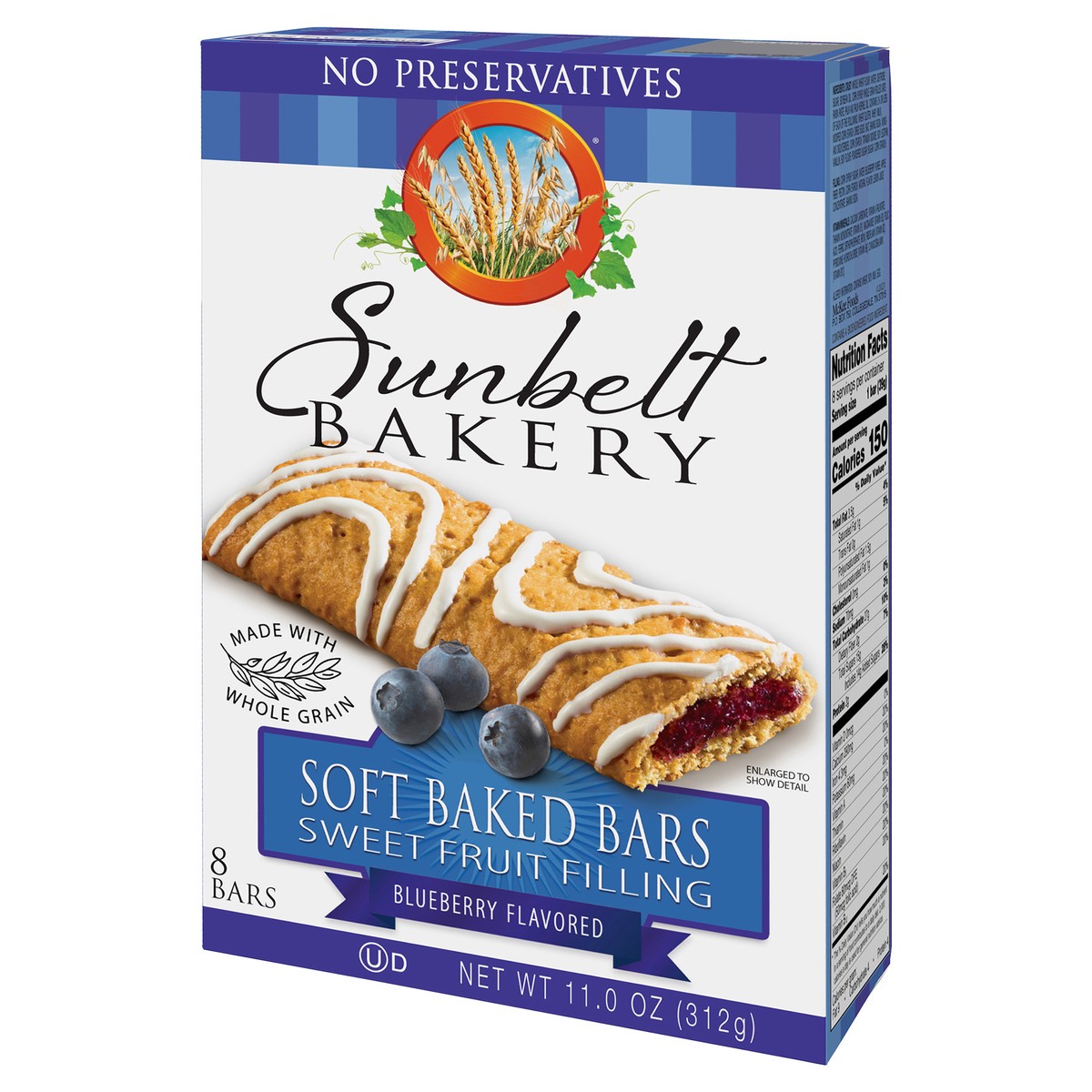 slide 9 of 11, Sunbelt Bakery Soft Baked Bars, Sunbelt Bakery Family Pack Blueberry, 8 ct