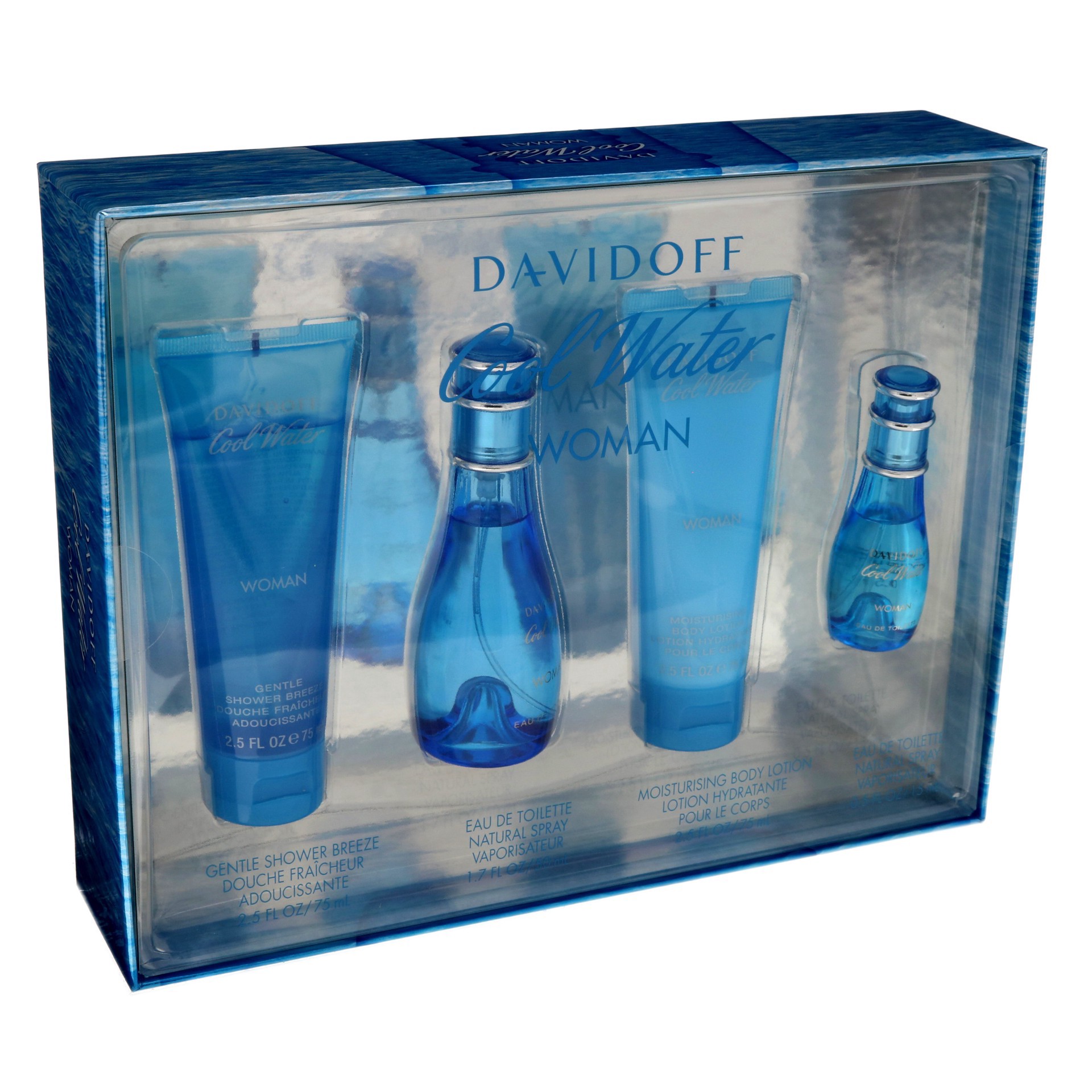 slide 1 of 1, Davidoff Cool Water Women 4 Piece Set, 1 ct