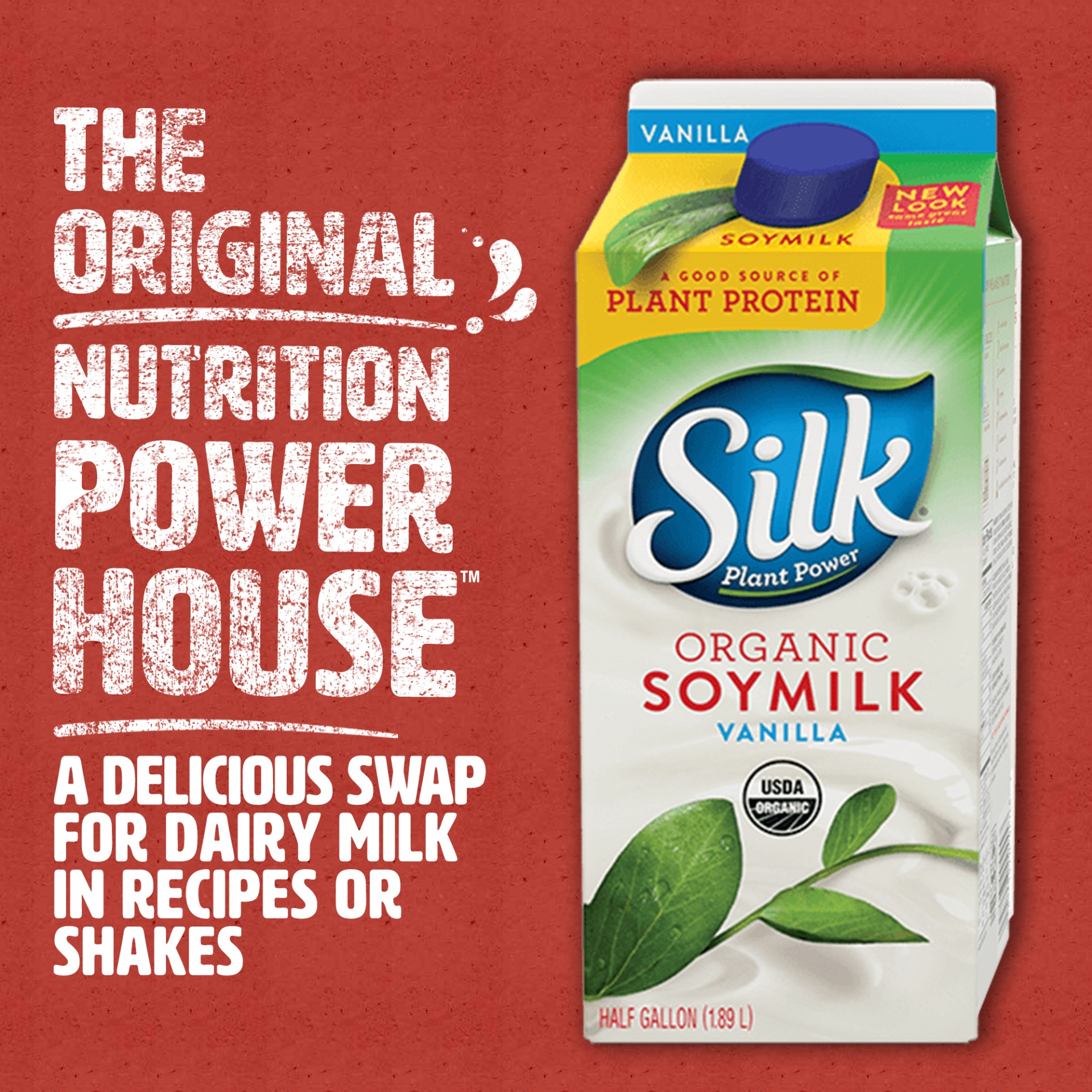 slide 5 of 7, Silk Vanilla Soy Milk, Half Gallon, 64 fl oz