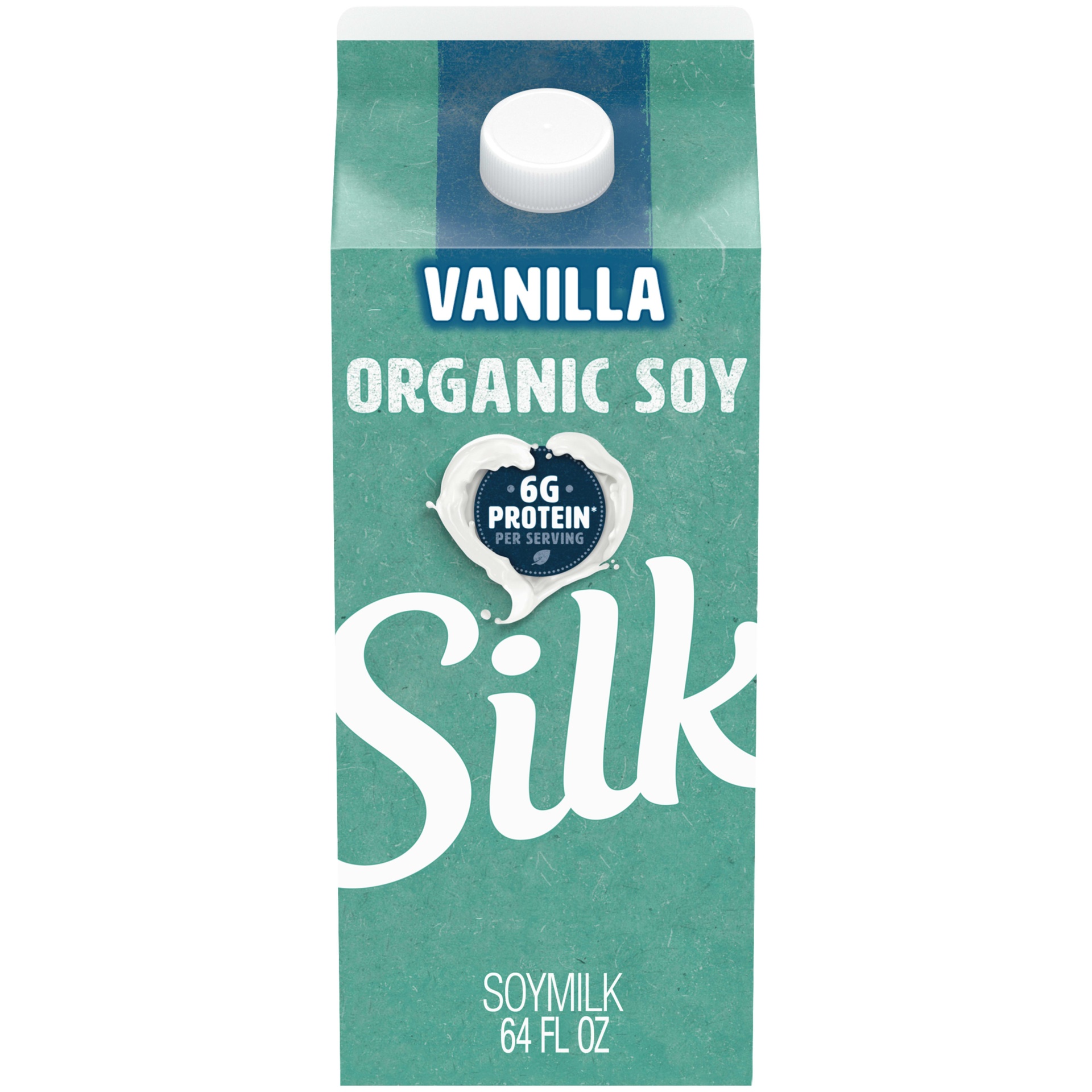 slide 1 of 1, Silk Soy Milk, Vanilla, Dairy-Free, Non-GMO Project Verified, 64 oz., 64 fl oz