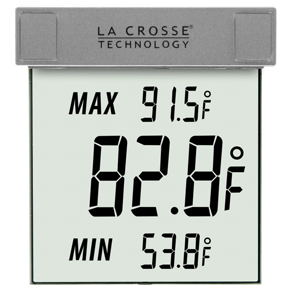slide 1 of 1, La Crosse Technology Outdoor Window Thermometer - WS-1025, 1 ct