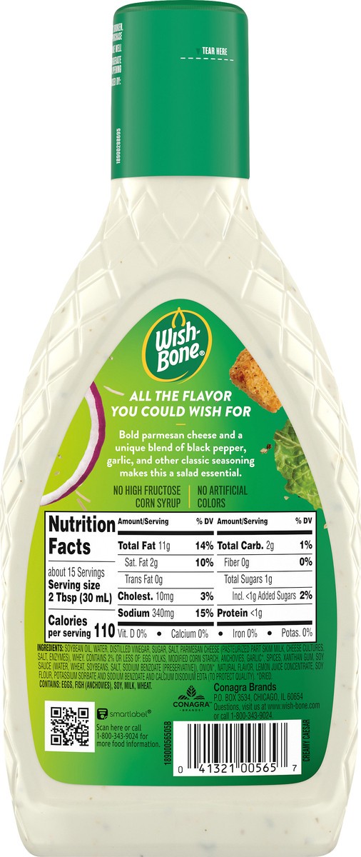 slide 5 of 13, Wish-Bone Creamy Caesar Dressing 15 oz, 15 oz