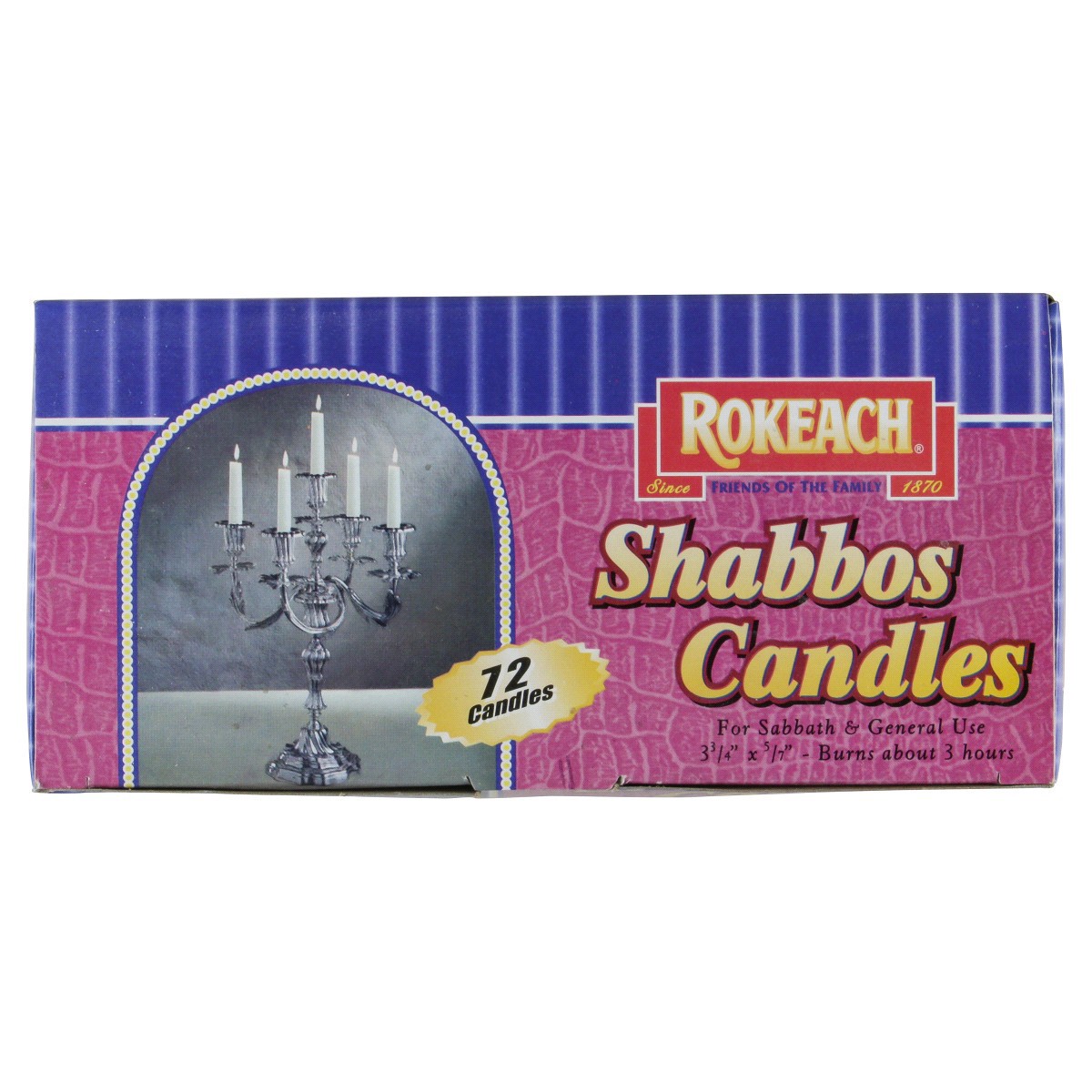 slide 1 of 5, Rokeach Sabbath Candles, 72 ct