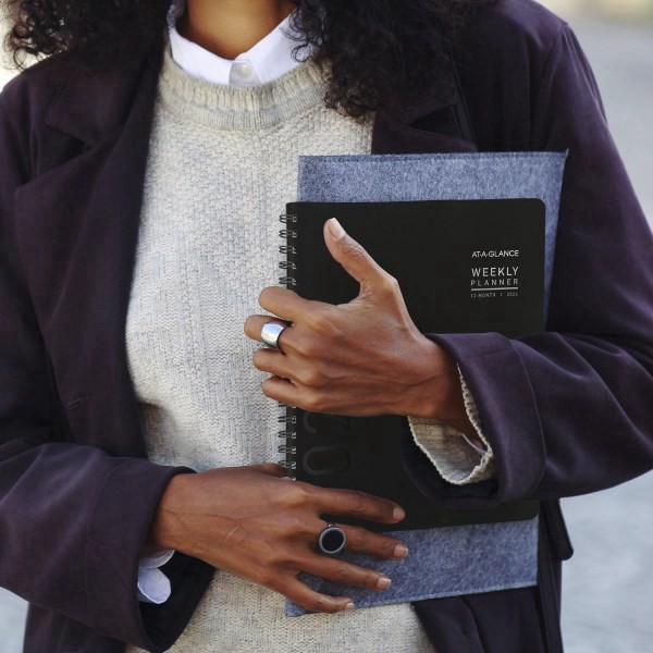 slide 9 of 10, AT-A-GLANCE® Contemporary 2026 Weekly Monthly Planner, Black, Large, 8 1/4"" x 11"", 1 ct