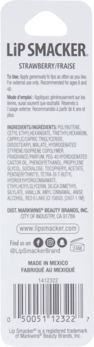 slide 10 of 13, Lip Smacker Rolly Strawberry Lip Balm 6.2 ml, 0.2 fl oz