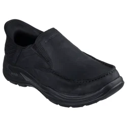 Skechers Men's Arch Fit Motley-Milo Slip-In Shoes, Black, Size 13 Wide