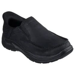 Skechers Men's Arch Fit Motley-Milo Slip-In Shoes, Black, Size 13 Wide